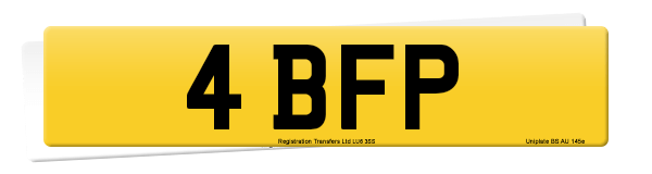 Registration number 4 BFP